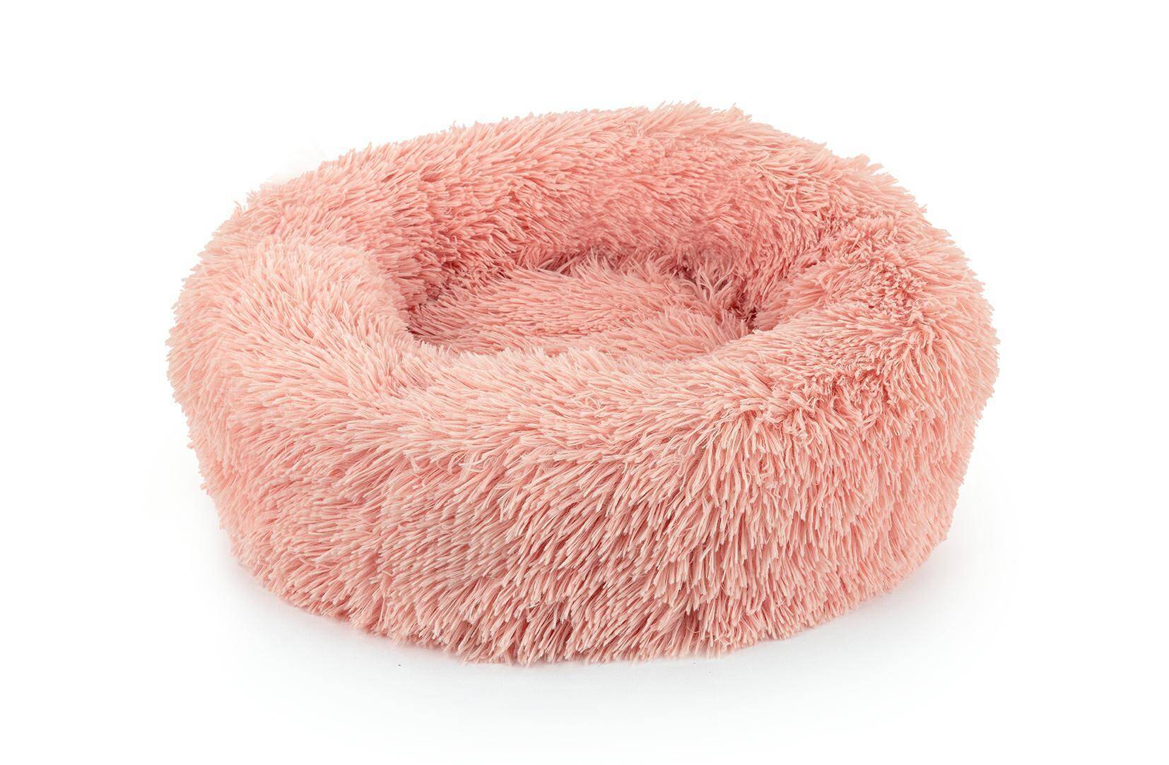 Plush pet bed pink S 50cm  (Photo 1)