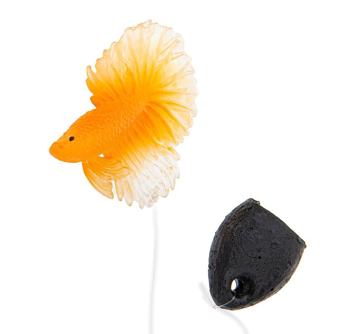 Aquarium orange betta fish decoration Happet 015A 5 cm