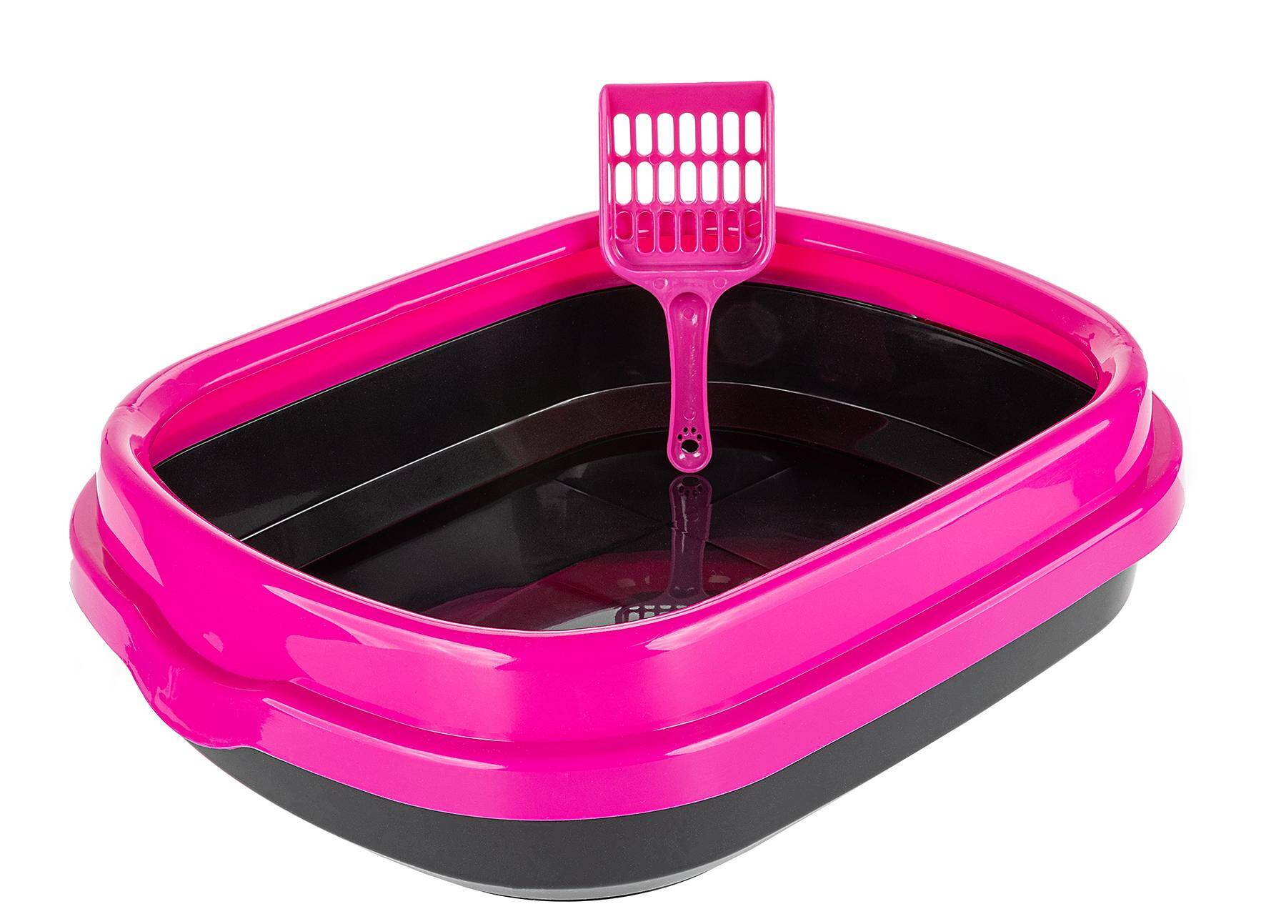 Cat Litter Tray POLLY / Pink & Black - Happet