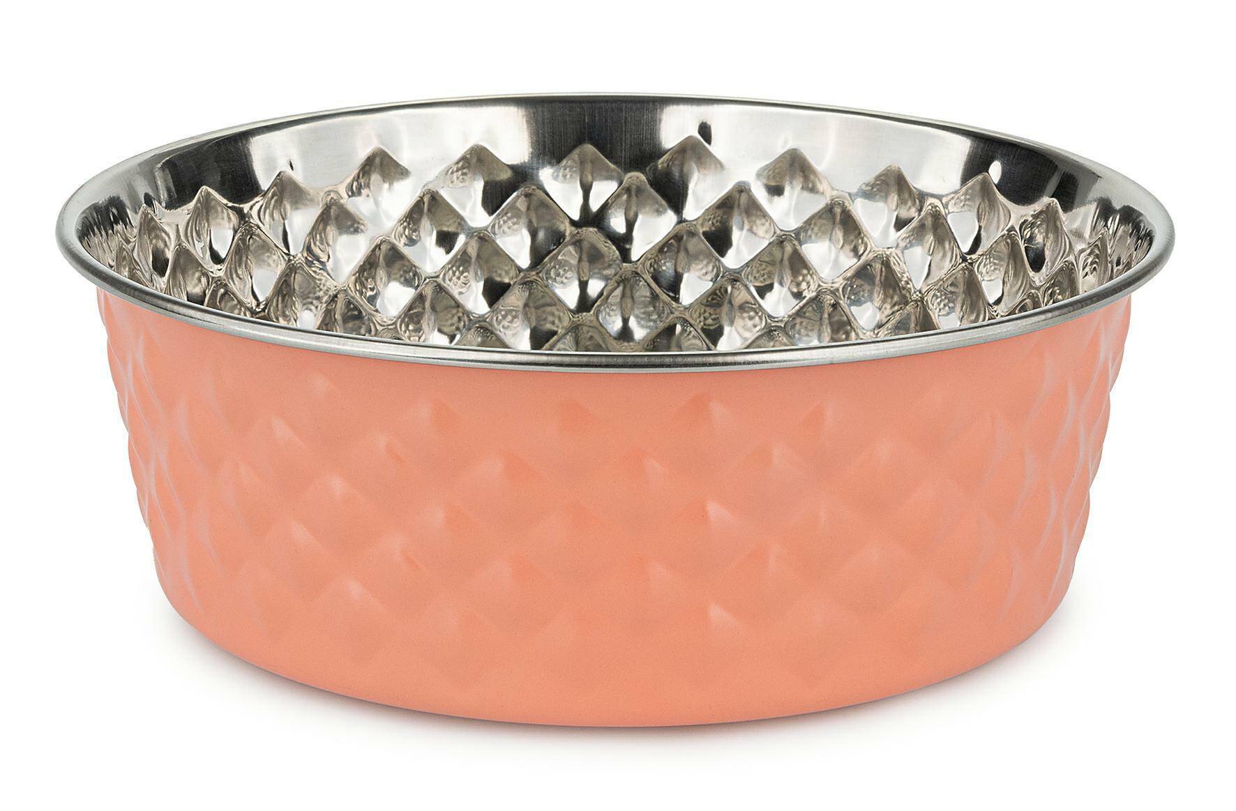 Diamond pattern bowl orange 17,5cm/1,6l