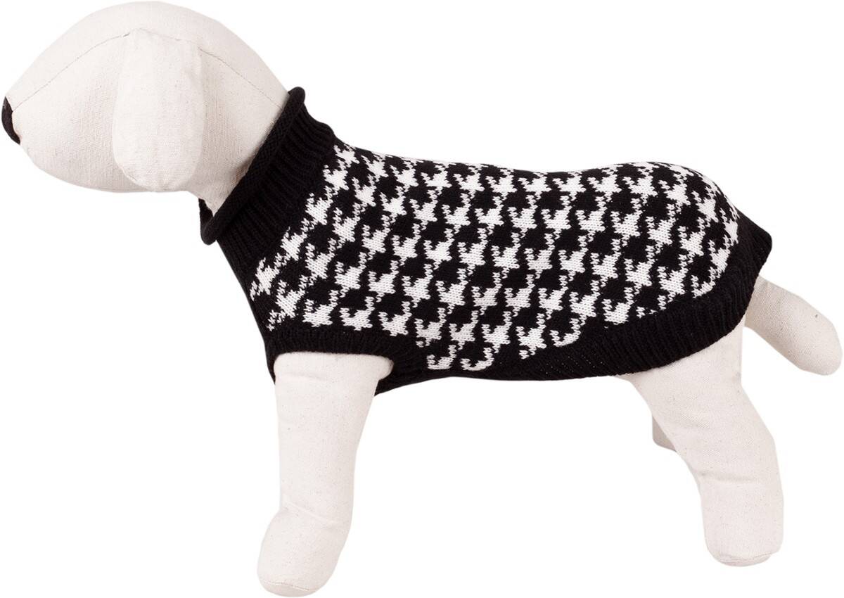 Sweterek dla psa Happet 380M czarno-biały M-30cm (Zdjęcie 2)