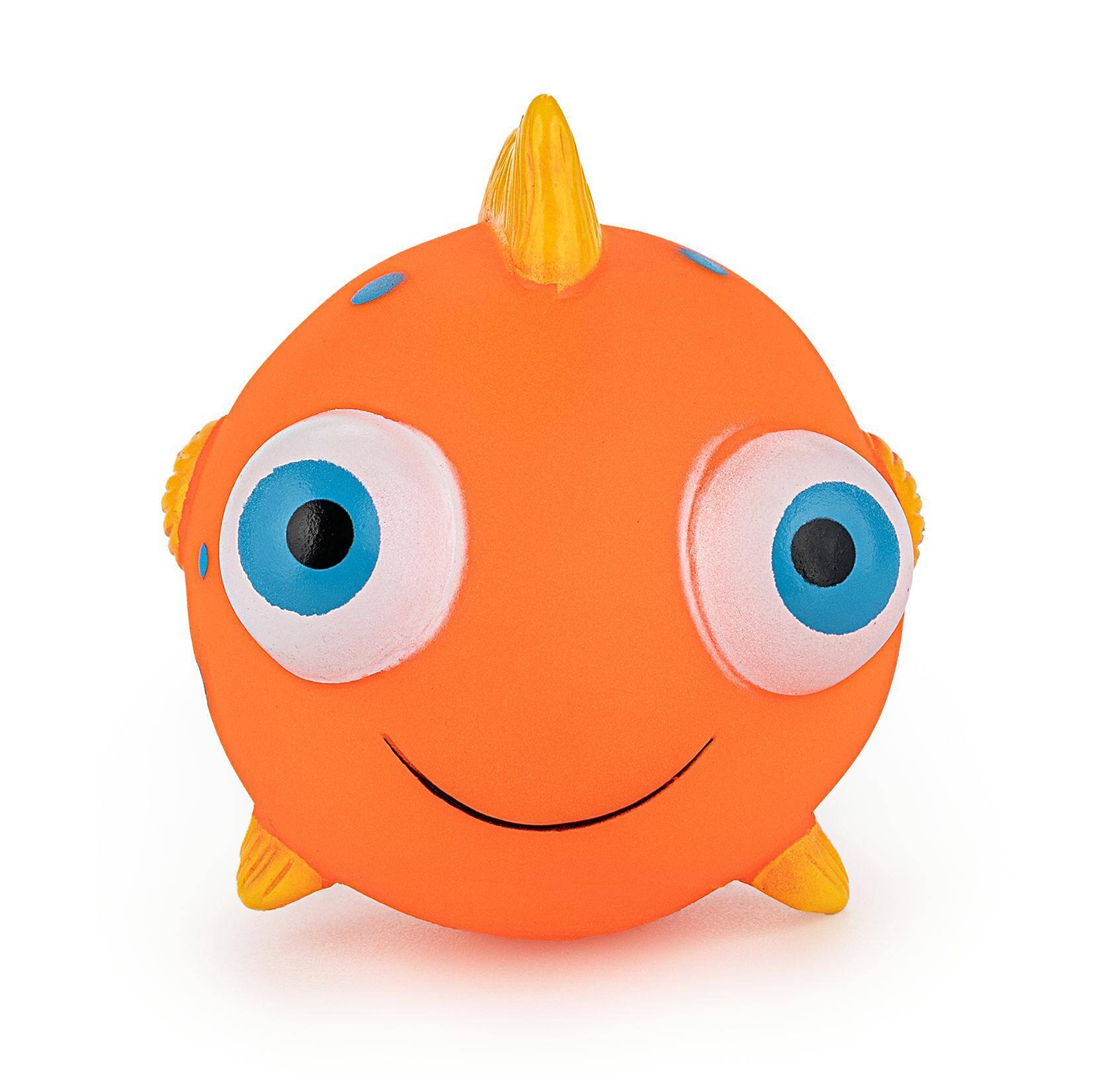 Squeaky Sea Creature Toy orange 10 cm