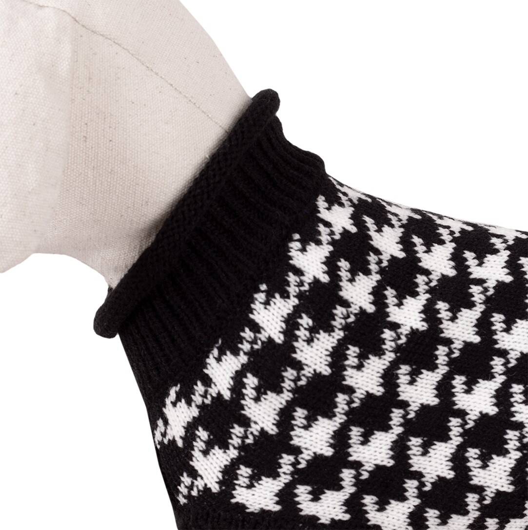 Sweterek dla psa Happet 380L czarno-biały L-35cm (Zdjęcie 3)