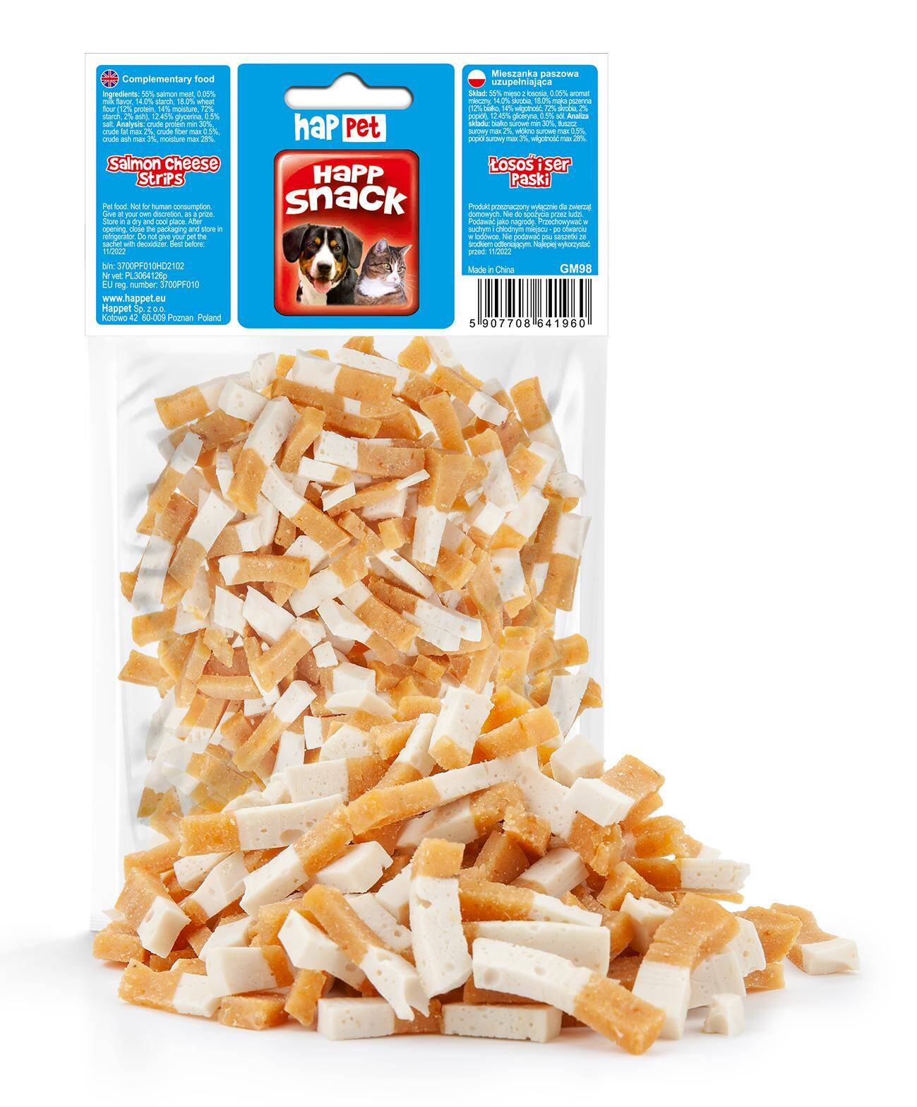 Salmon and cheese strips, 100 g (Z-GM98HC)