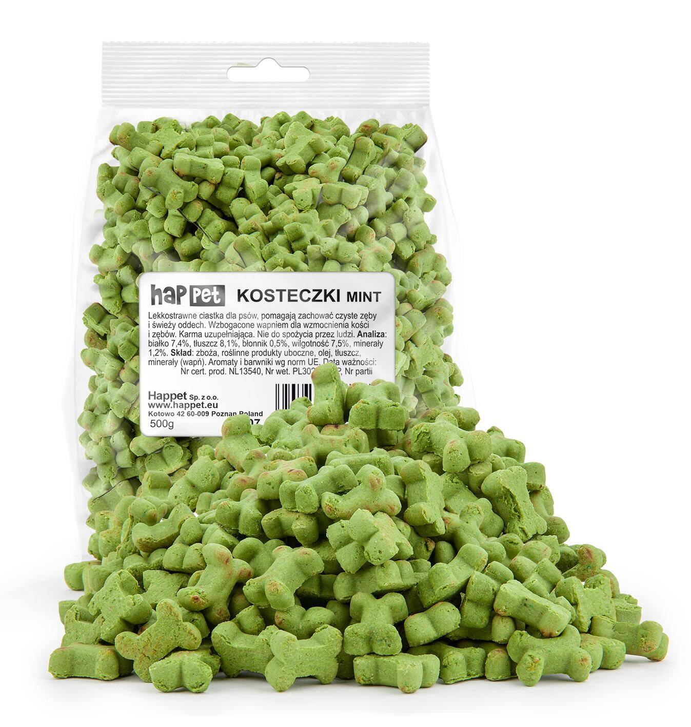 Dog Snack - Mint Cookie Bones - Happet DB07 500g