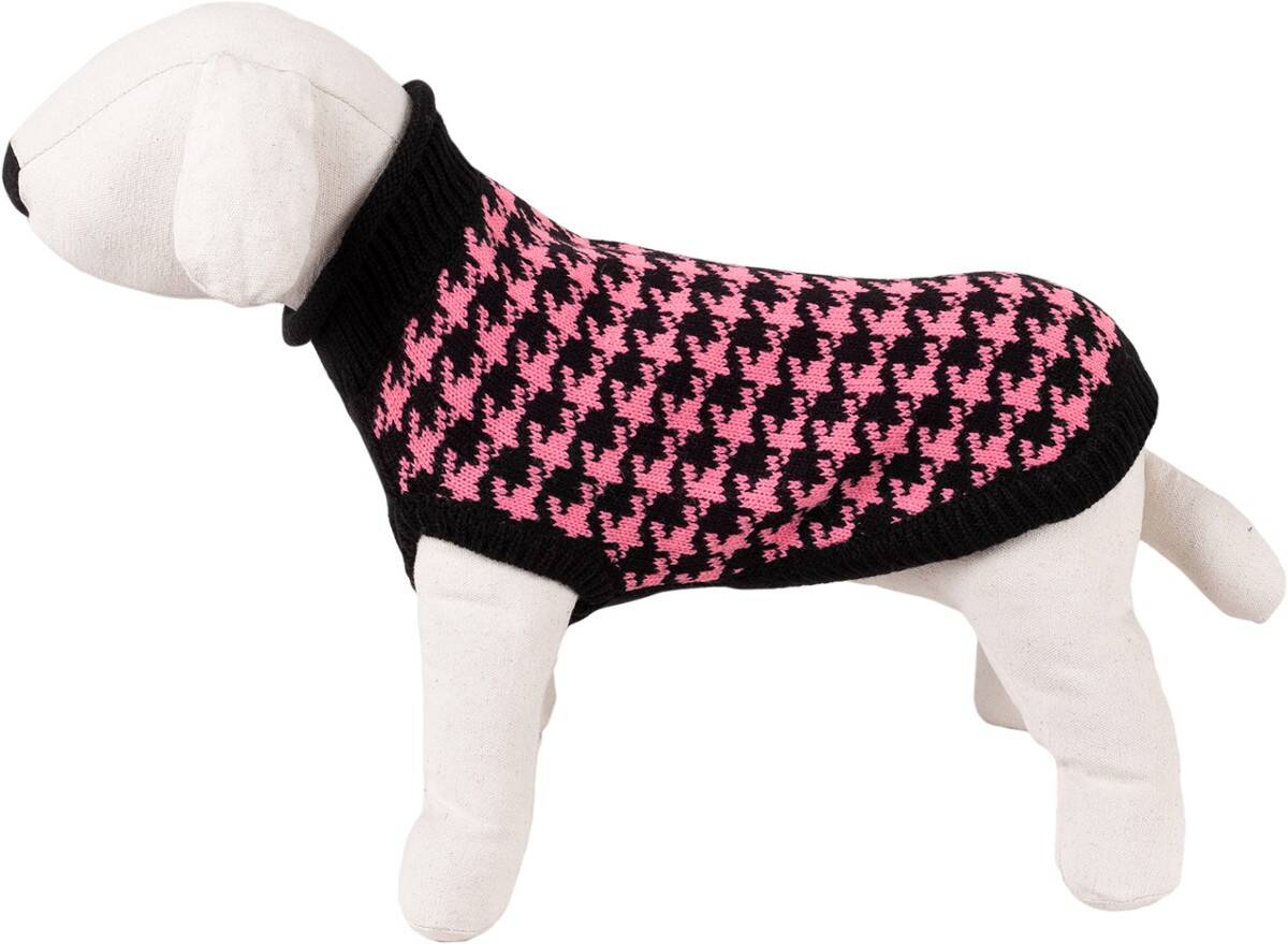 Sweterek dla psa Happet 390M czarno-różowy M-30cm (Zdjęcie 2)