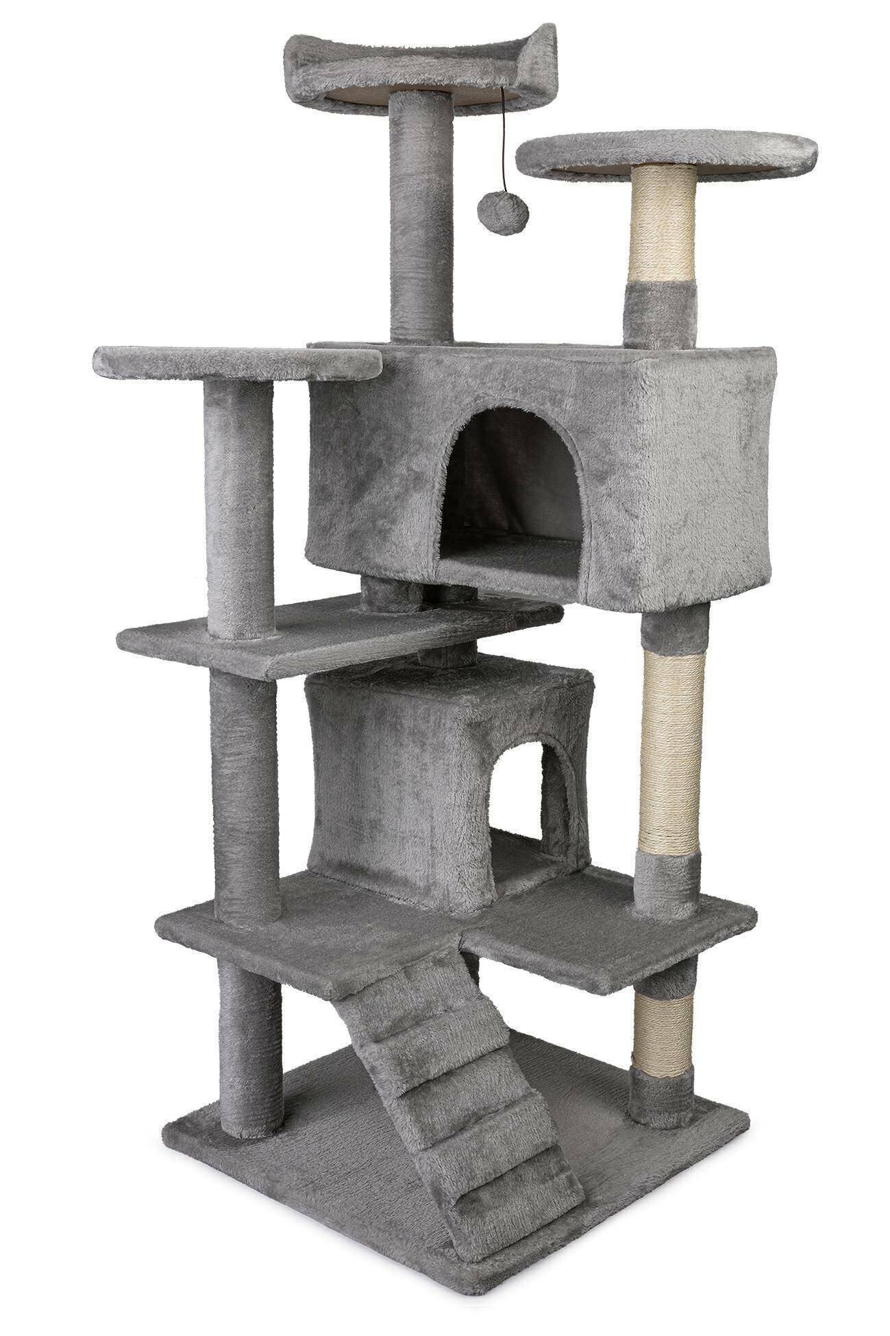 Cat Scratcher CT10, 49x49x132cm Light Gray