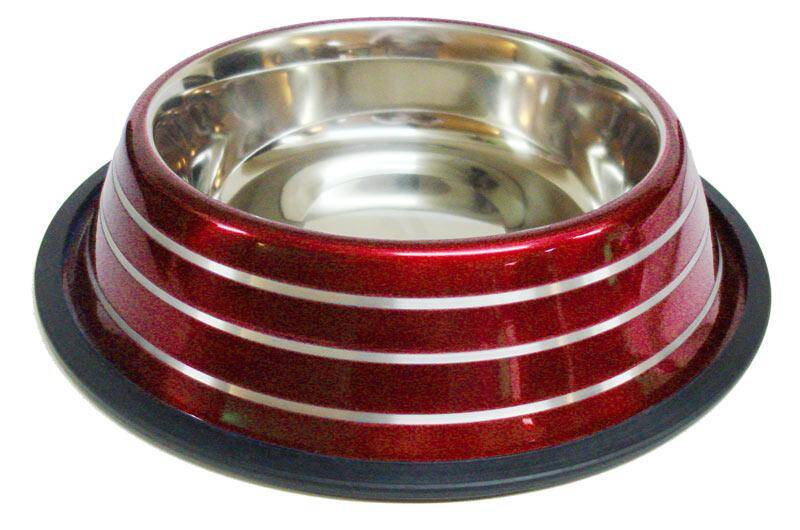 Red Bowl Silver Stripes Happet MM54 25cm/2,35l