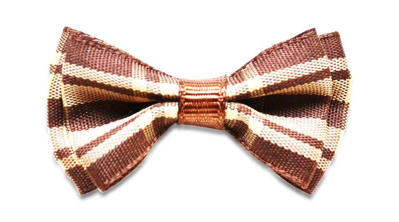 Dog Bow / Brown Checkered - Happet 1047 - 2pcs.