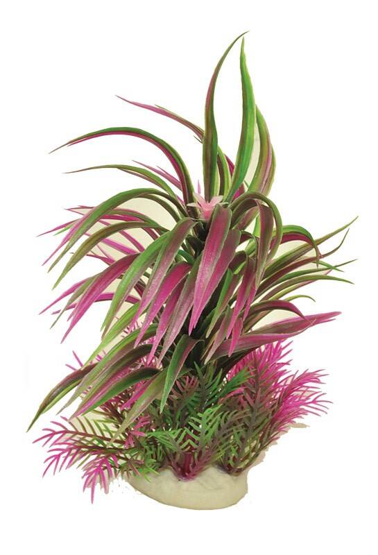Künstliche violett-grüne Pflanze für Aquarien Happet (SR0F02GU)