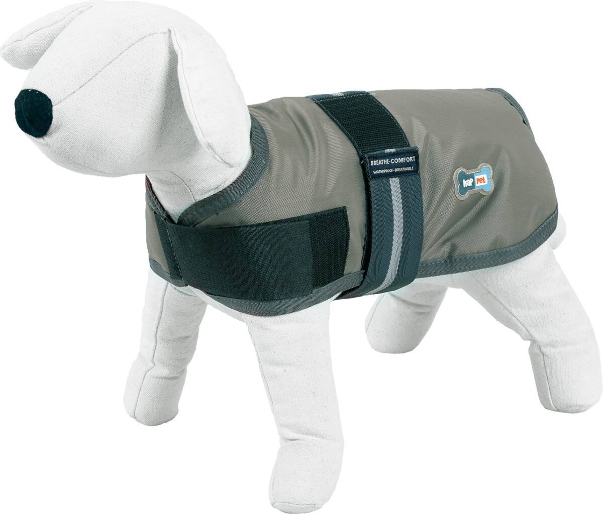 Bad Weather Dog Coat / Waterproof & Insulated - Happet 323C - Grey S - 40cm