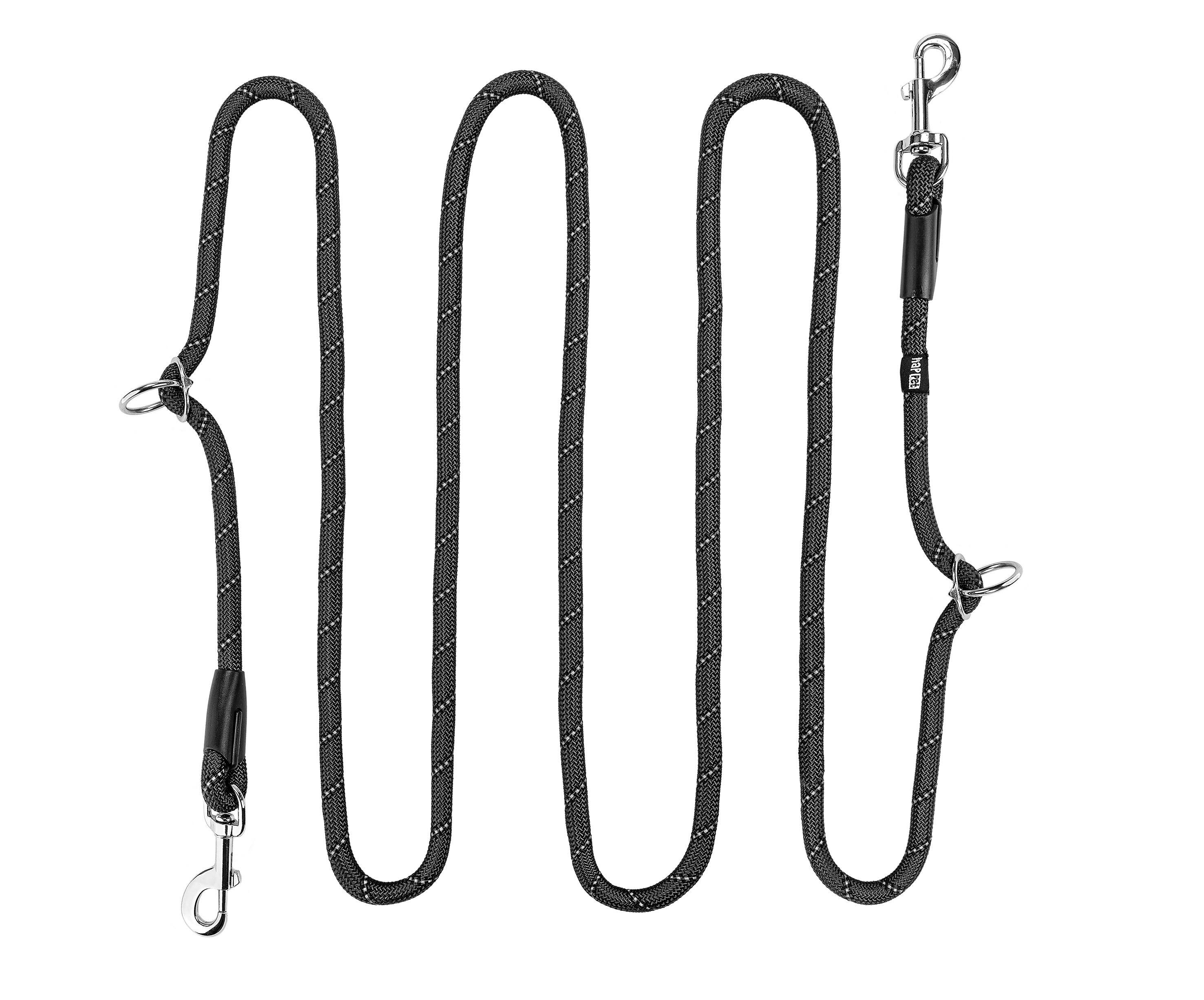 Adjustable Rope Leash M black 3m/1,0cm