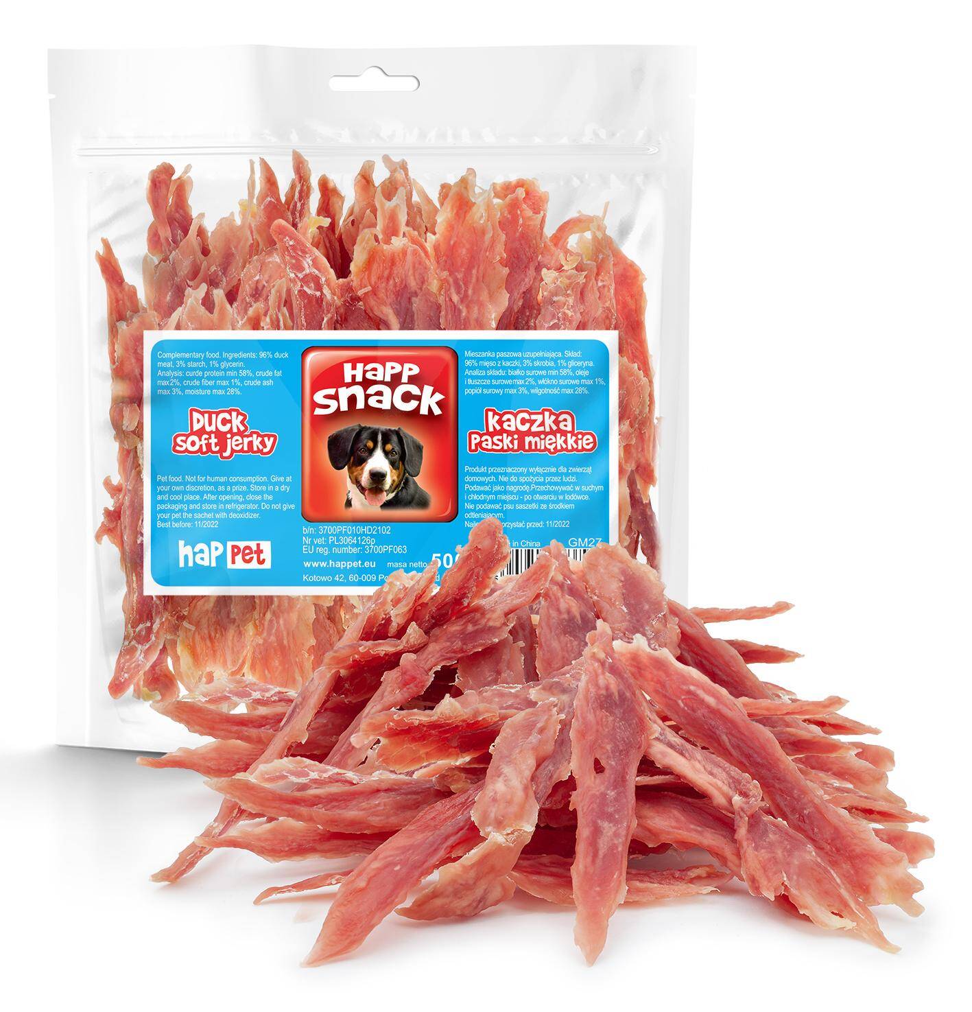 Duck soft jerky - Happet GM27 - 500g