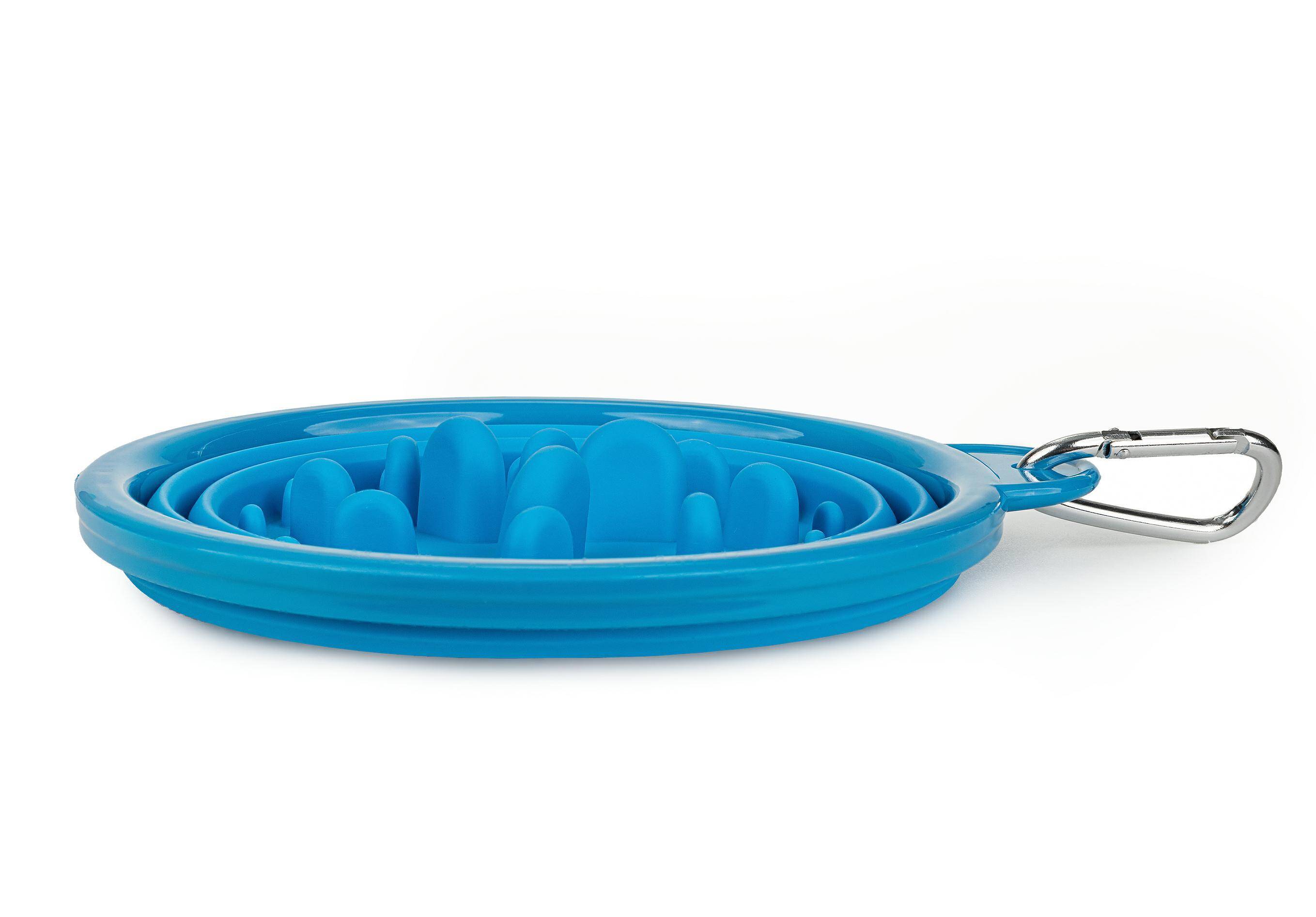 Collapsable slow feed bowl blue 1l (Photo 3)