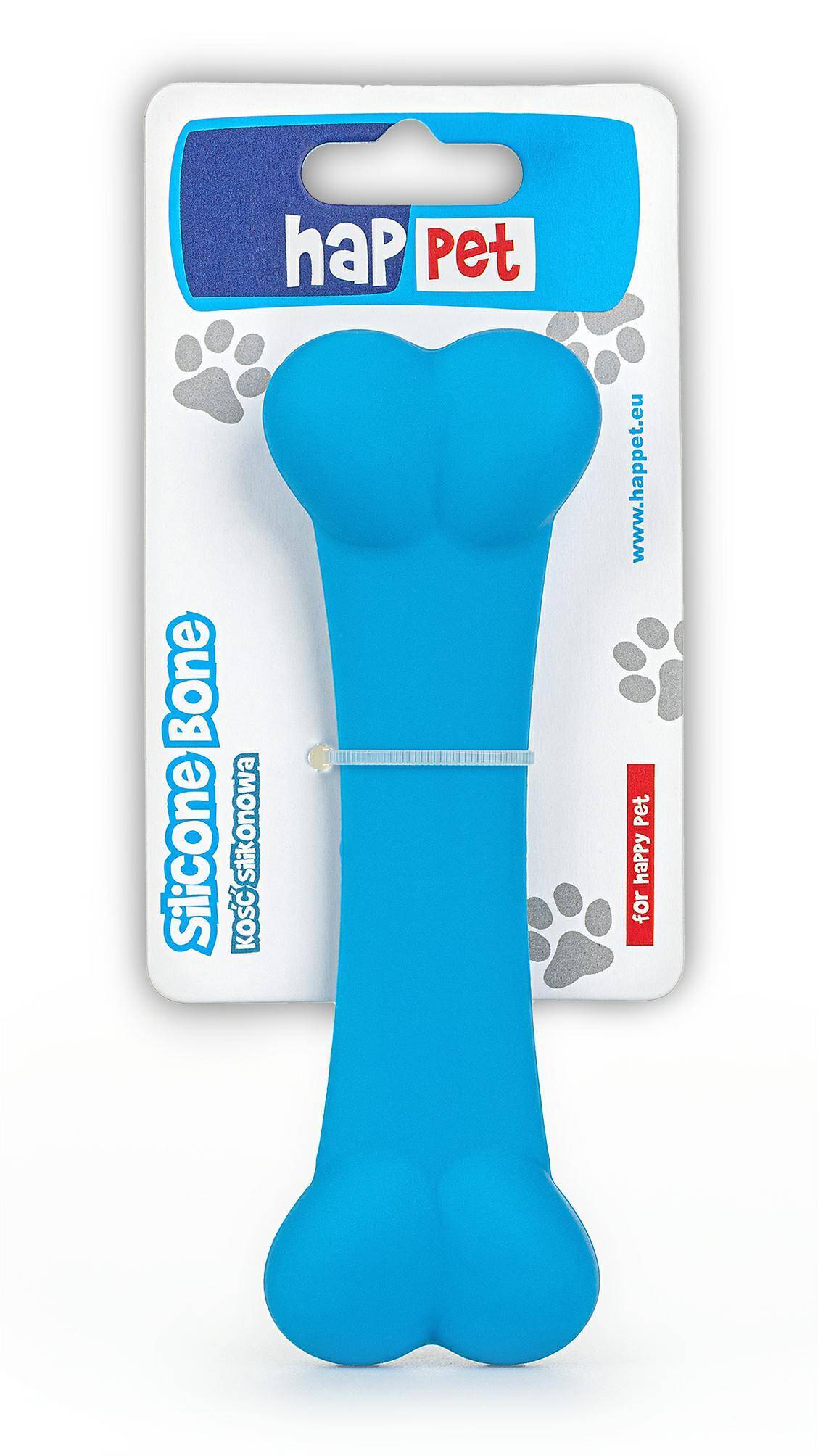 Silicone bone toy blue 13cm
