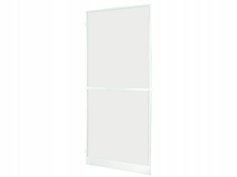 Moskitiera na drzwi aluminiowa biała 98x220 cm z samozamykaczem (Zdjęcie 1)