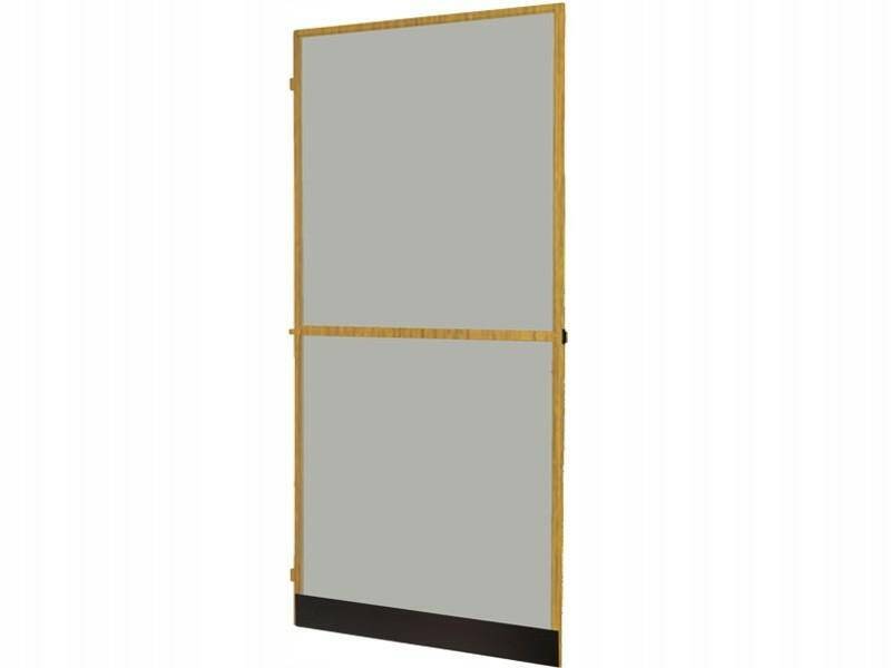 Moskitiera na drzwi aluminiowa złoty dąb 98x220 cm samozamykacz (Zdjęcie 1)