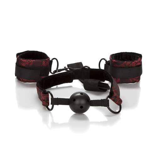 SCANDAL BREATHABLE BALL GAG WITH CUFFS