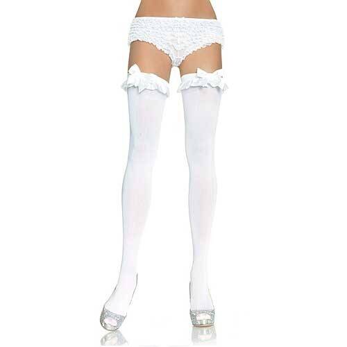 OPAQUE THIGH HIGHS 6010 White O/S
