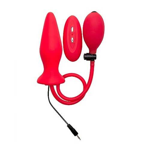 ouch! INFLATABLE VIBR SILICONE PLUG RED
