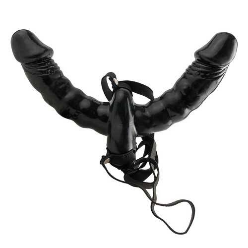 VIBRATING DOUBLE DELIGHT STRAP-ON