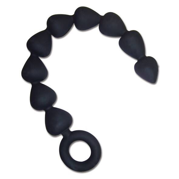 S&M BLACK SILICONE ANAL BEADS