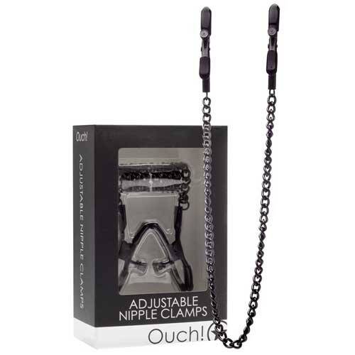 OUCH! ADJUSTABLE NIPPLE CLAMPS BLACK