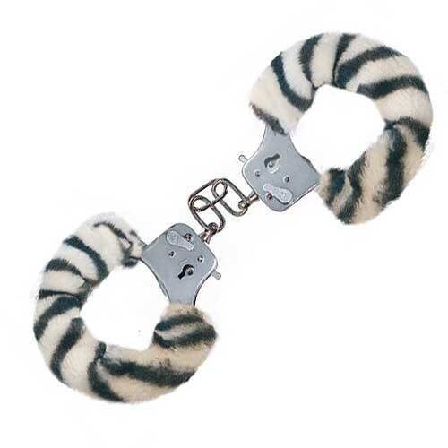 FURRY FUN CUFFS ZEBRA