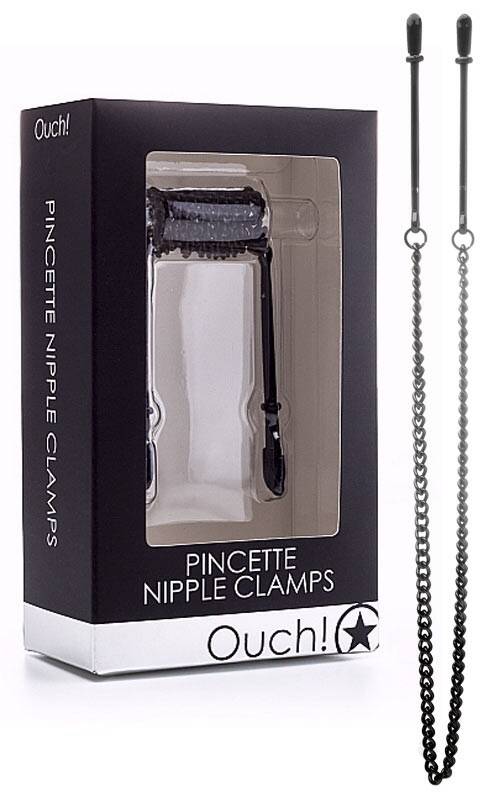 OUCH! PINCETTE NIPPLE CLAMPS BLACK