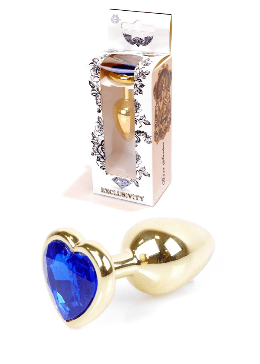 Plug-Jawellery Gold with Dark Blue