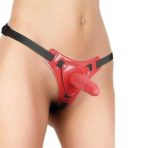 OUCH! STRAP-ON W ADJUSTABLE STRAPS RED