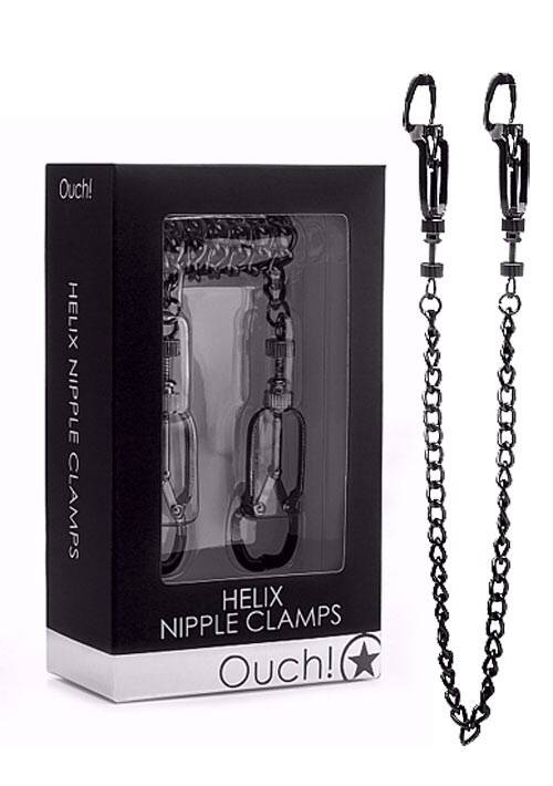 OUCH! HELIX NIPPLE CLAMPS BLACK