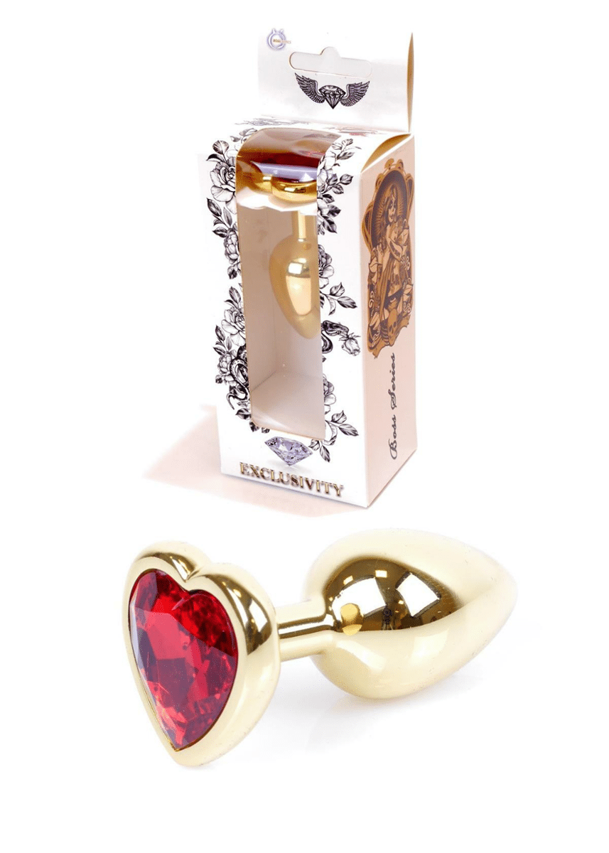 Plug-Jawellery Gold with Red Diamond
