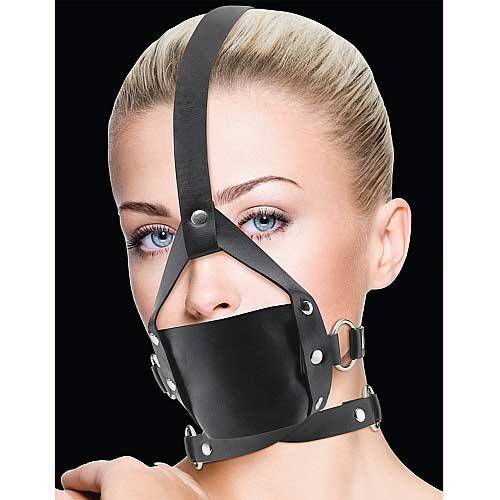 OUCH! LEATHER MOUTH GAG BLACK