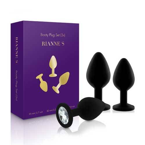 RIANNES BOOTY PLUG SET 3 Black