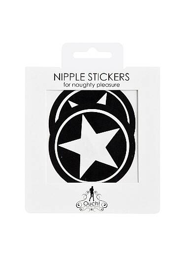 Ouch! Nipple Stickers Black Gwiazda