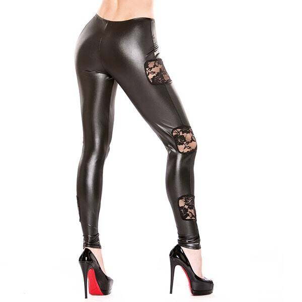 ALLURE LACE& WET LOOK LEGGINS