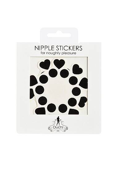 Ouch! Nipple Stickers Black Serca