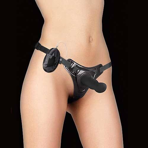 OUCH! VIBRATING DELIGHT STRAP-ON BLACK
