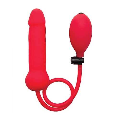 OUCH! INFLATABLE SILICONE DONG RED