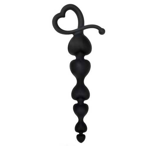 SILICONE HEARTY ANAL WAND BLACK