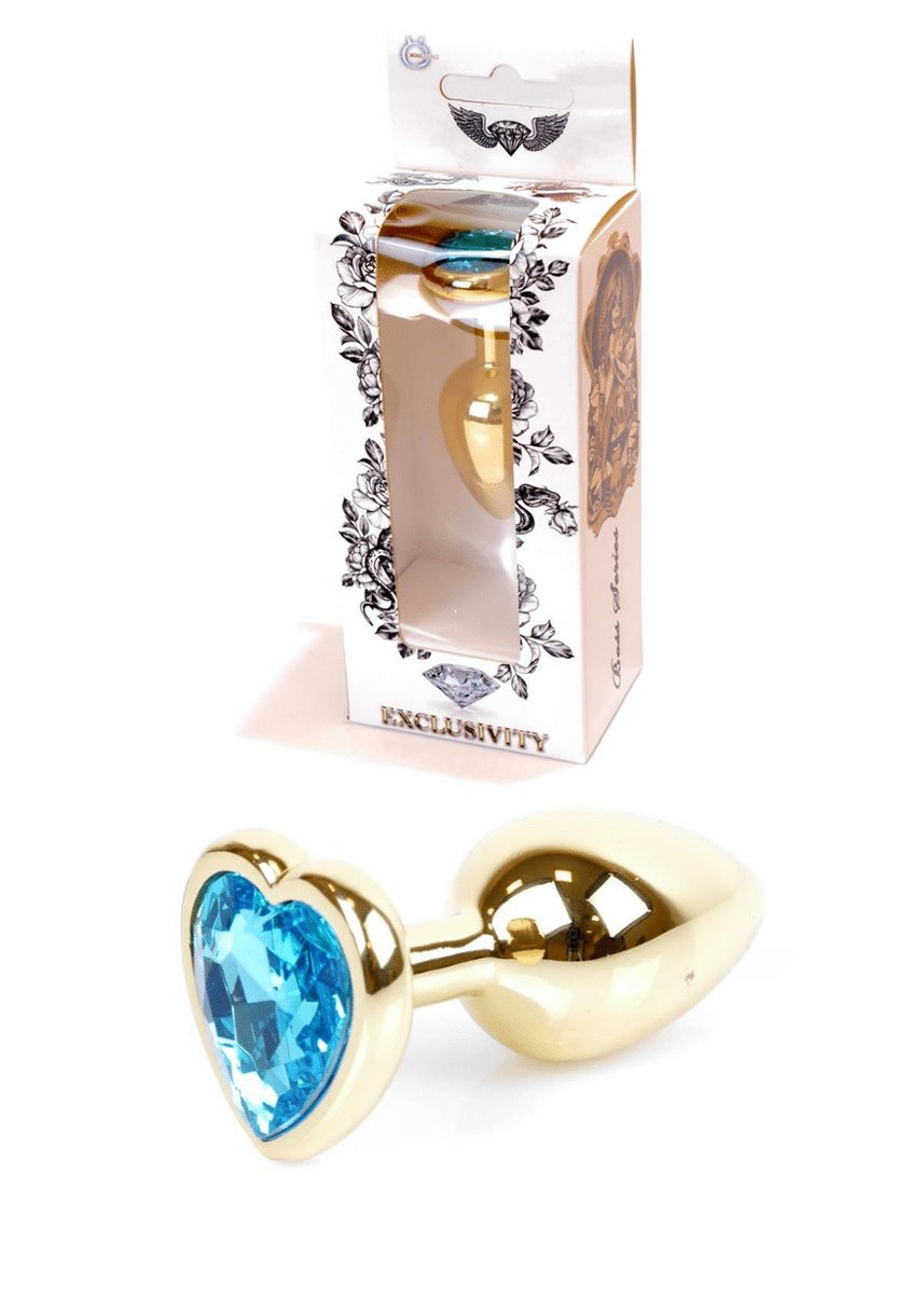 Plug-Jawellery Gold with Light Blue