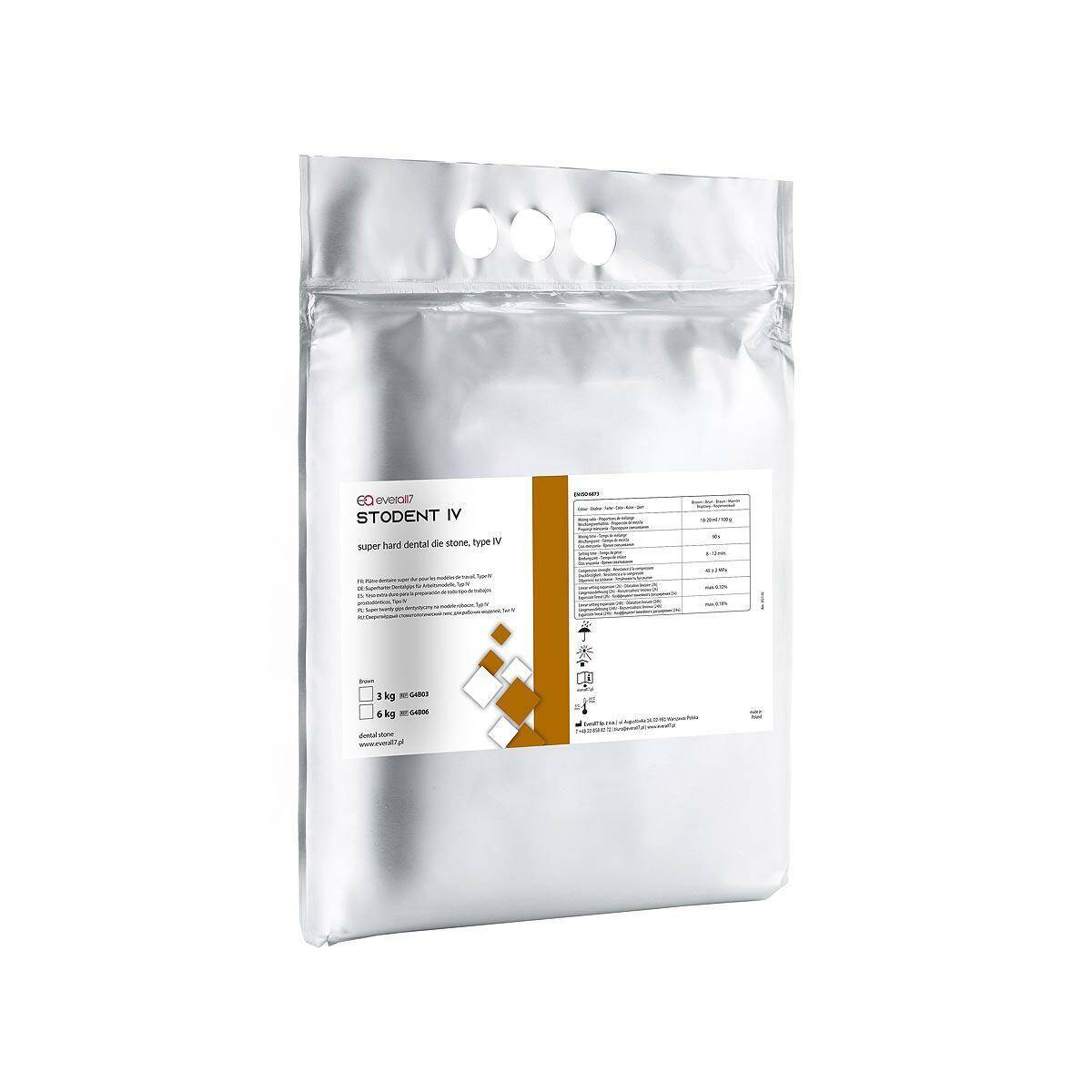 Gips Stodent IV kl. popielaty 3kg