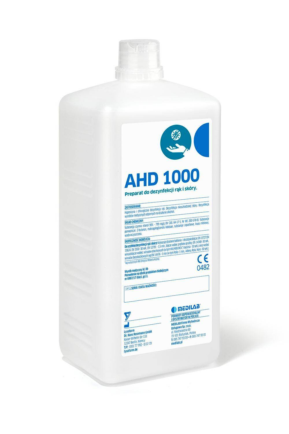 AHD 1000 1L płyn do dezynfekcji rąk