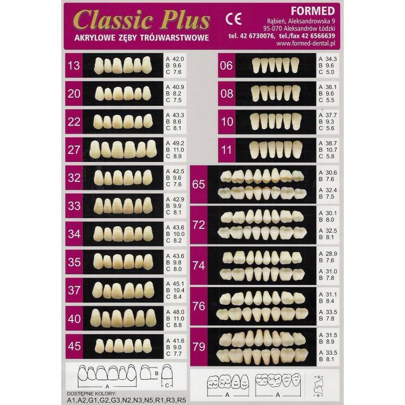 Zęby akrylowe Formed Classic Plus (Zdjęcie 2)