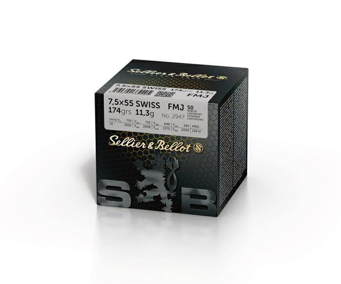 Amun. k. 7,5x55/2947 SWISS 11,3g FMJ S&B