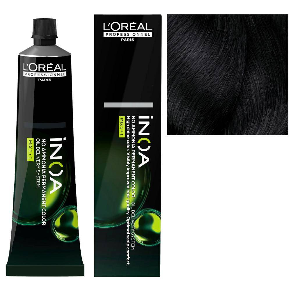 Loreal Inoa Farba do włosów bez amoniaku - 2.10 Bardzo ciemny brąz popielaty intensywny 60g ---