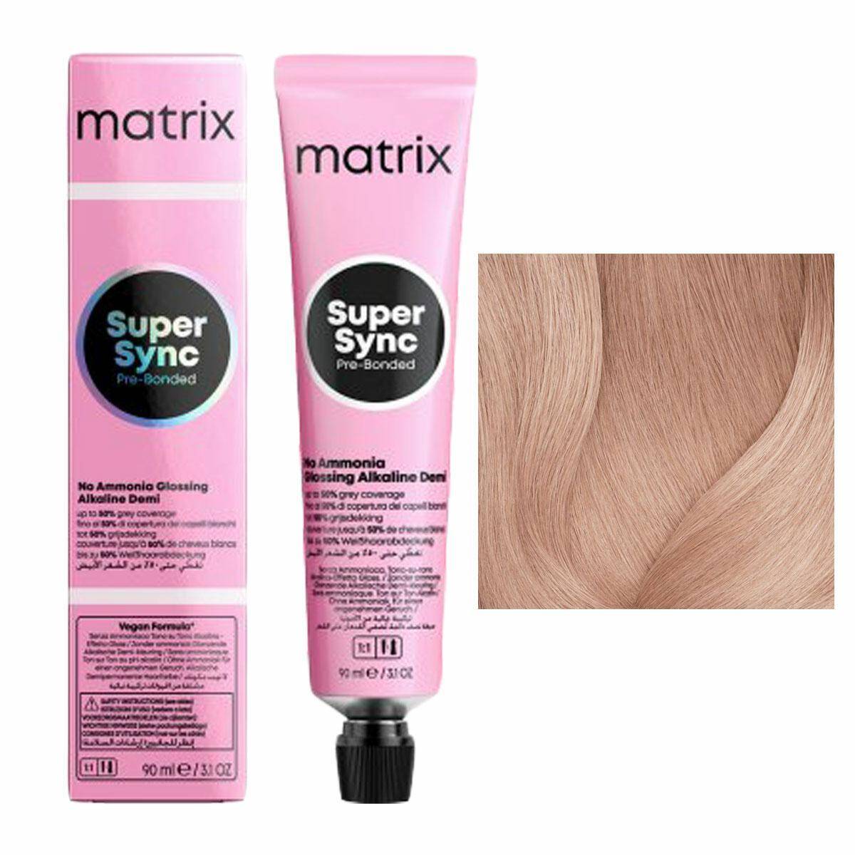 Matrix Super Sync Pre-Bonded Farba do włosów - 10MM Extra jasny blond mokka mokka, półtrwała koloryzacja ton w ton 90ml