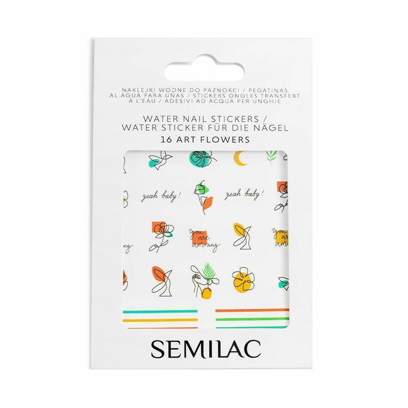 Semilac Naklejki wodne do paznokci 16 Art Flowers