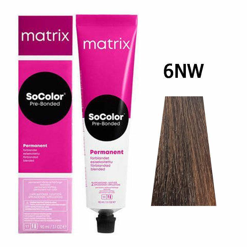 Matrix SoColor Pre-Bonded Farba do włosów - 6NW Naturalny ciepły ciemny blond, trwała koloryzacja 90ml